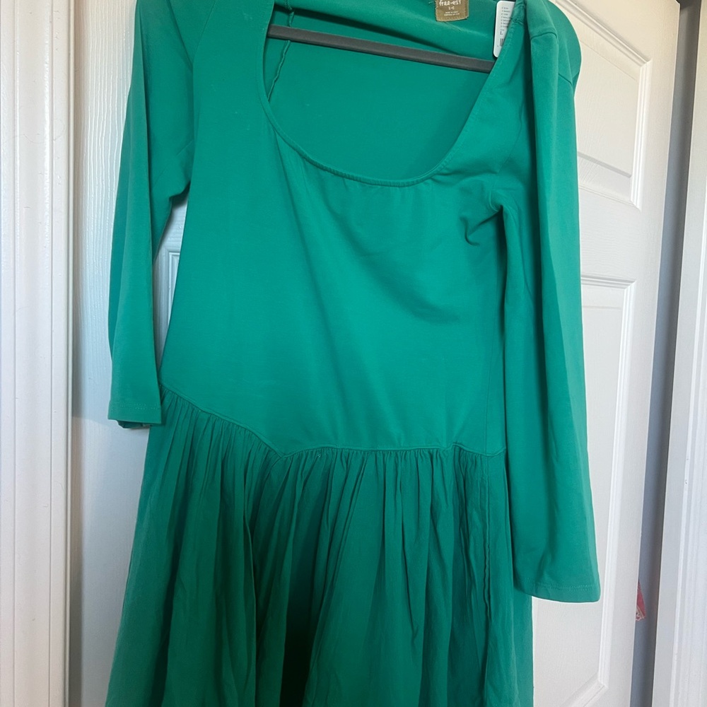 Free people Green Long Sleeve Dress size large